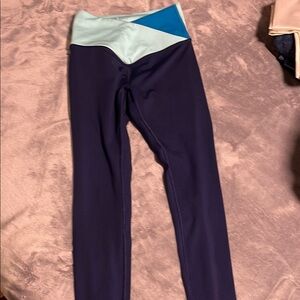Womens Navy and Light Blue Leggings